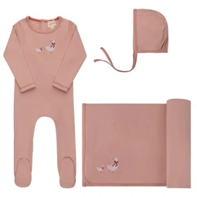 Ely's & Co. Kids'  Cross Stitch Duckling Collection In Pink