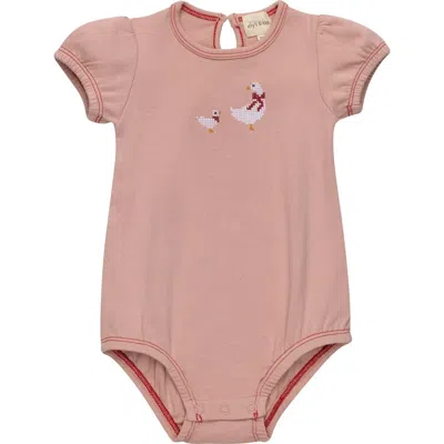 Ely's & Co. Babies'  Cross Stitch Duckling Collection In Pink