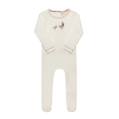 Ely's & Co. Kids'  Cross Stitch Duckling Collection In White