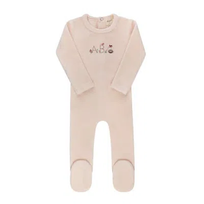 Ely's & Co. Kids'  Embroidered Abc Collection Footie In Pink
