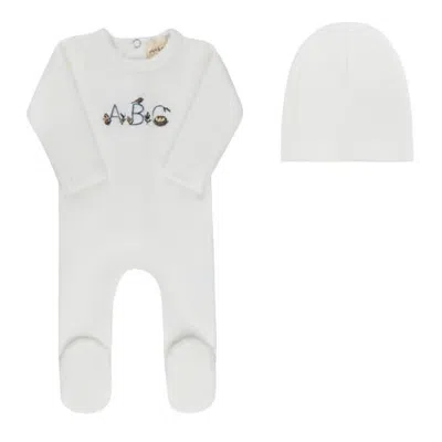 Ely's & Co. Kids'  Embroidered Abc Collection In White