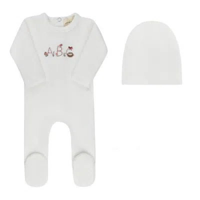 Ely's & Co. Kids'  Embroidered Abc Collection In White