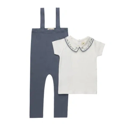 Ely's & Co. Kids'  Embroidered Collar Collection In Blue