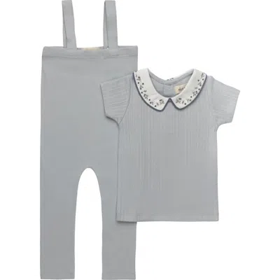 Ely's & Co. Kids'  Embroidered Collar Collection In Gray