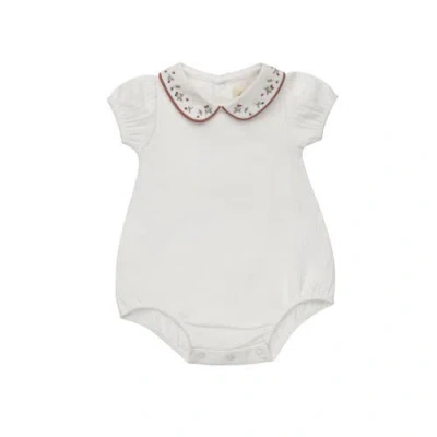 Ely's & Co. Kids'  Embroidered Collar Collection In White