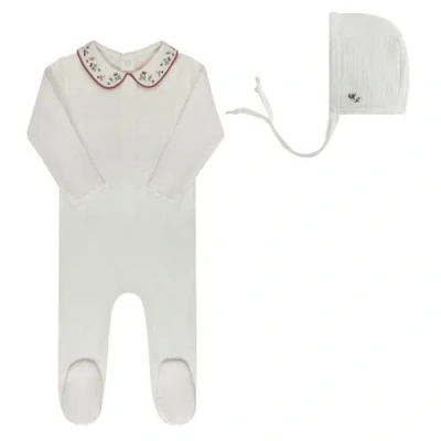 Ely's & Co. Kids'  Embroidered Collar Collection In White