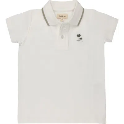 Ely's & Co. Kids'  Embroidered Palm Trees Collection In White