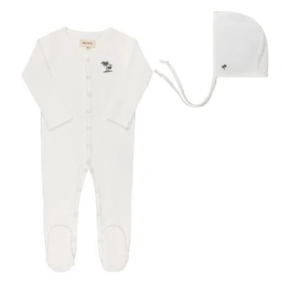 Ely's & Co. Babies'  Embroidered Palm Trees Collection In White
