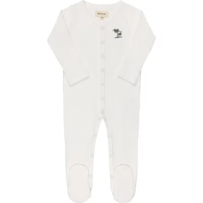 Ely's & Co. Babies'  Embroidered Palm Trees Collection In White