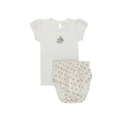 Ely's & Co. Babies'  Floral Embroidered Collection In White