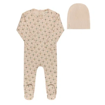 Ely's & Co. Kids'  Floral Grid Collection In Nude