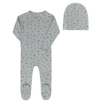 Ely's & Co. Kids'  Floral Pointelle Collection In Gray