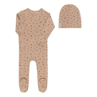 Ely's & Co. Kids'  Floral Pointelle Collection In Brown