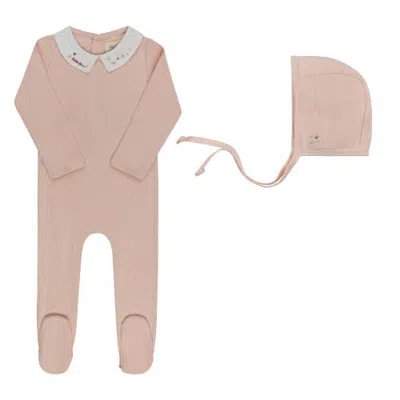 Ely's & Co. Kids'  Floral Star Embroidered Collar Collection In Pink