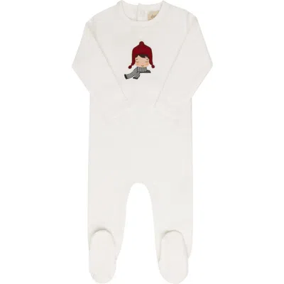 Ely's & Co. French Terry Autumn Kids Collection In White