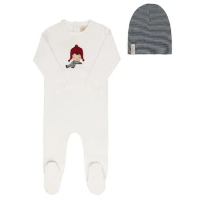 Ely's & Co. French Terry Autumn Kids Collection In White