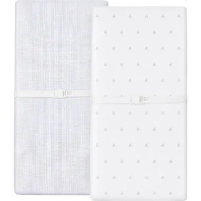 Ely's & Co. Gingham Bear Collection Baby Changing Pad Cover In Blue