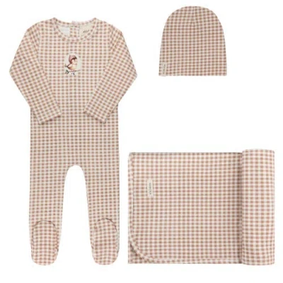 Ely's & Co. Babies'  Gingham Owl Collection In Blue