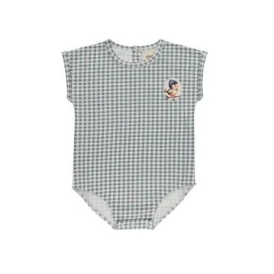 Ely's & Co. Babies'  Gingham Owl Collection In Gray