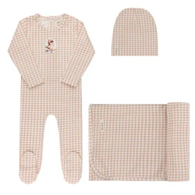 Ely's & Co. Babies'  Gingham Owl Collection In Neutral