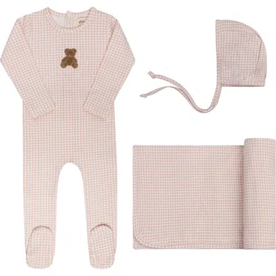 Ely's & Co. Kids'  Gingham Teddy Collection In Pink