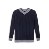 Ely's & Co. Looms Cable Knit Boys Collection In Blue