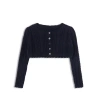 Ely's & Co. Looms Cable Pointelle Collection In Blue