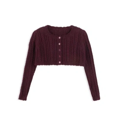 Ely's & Co. Looms Cable Pointelle Collection In Brown