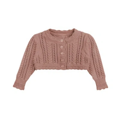Ely's & Co. Kids'  Looms Cable Pointelle Flat Collection In Brown