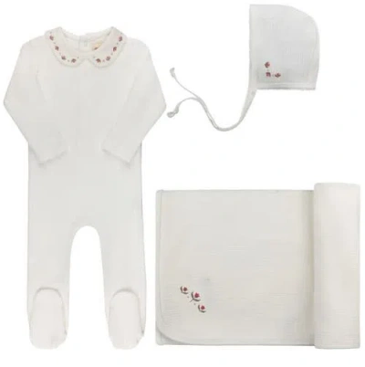 Ely's & Co. Kids'  Looms Embroidered Trim Collection In White