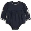 Ely's & Co. Babies'  Looms Floral Embroidered Collection In Black