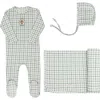 Ely's & Co. Kids'  Modal French Terry Plaid Sheep Collection In Green