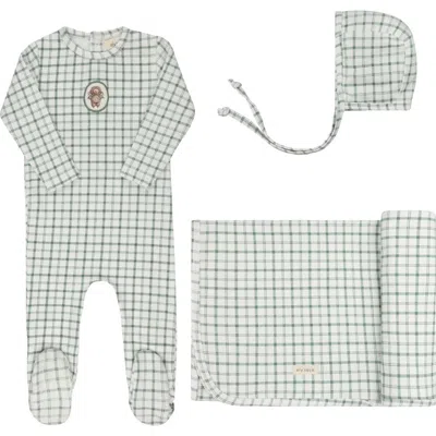 Ely's & Co. Kids'  Modal French Terry Plaid Sheep Collection In Green