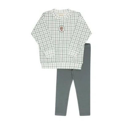 Ely's & Co. Kids'  Modal French Terry Plaid Sheep Collection In Multi