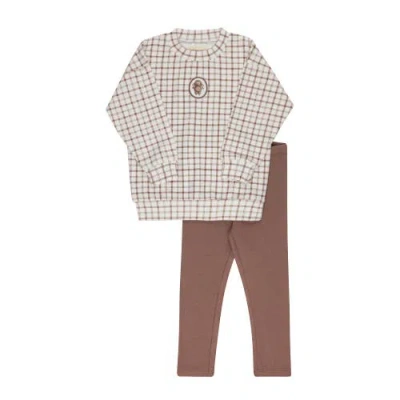 Ely's & Co. Kids'  Modal French Terry Plaid Sheep Collection In Multi