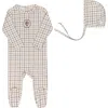 Ely's & Co. Kids'  Modal French Terry Plaid Sheep Collection In Gray
