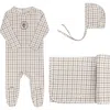 Ely's & Co. Modal French Terry Plaid Sheep Collection In Brown