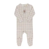 Ely's & Co. Kids'  Modal French Terry Plaid Sheep Collection In Brown