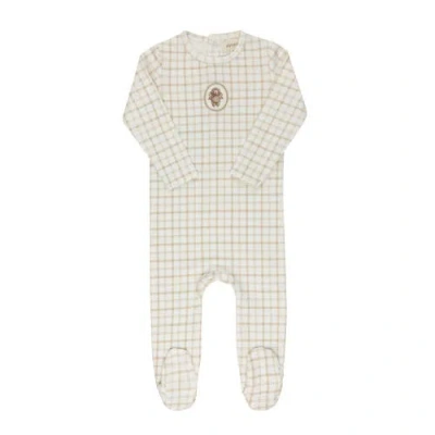 Ely's & Co. Kids'  Modal French Terry Plaid Sheep Collection In Gray