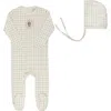 Ely's & Co. Kids'  Modal French Terry Plaid Sheep Collection In Gray