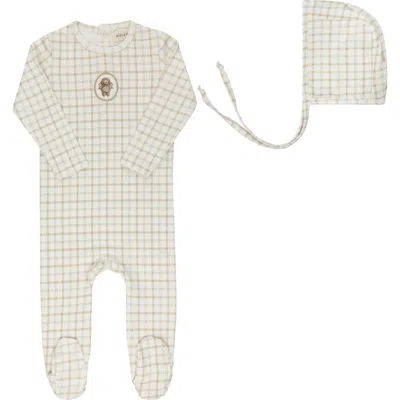 Ely's & Co. Kids'  Modal French Terry Plaid Sheep Collection In Gray