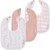 Ely's & Co. Kids'  Muslin Terry Bib 3 Pack In Pink Stars