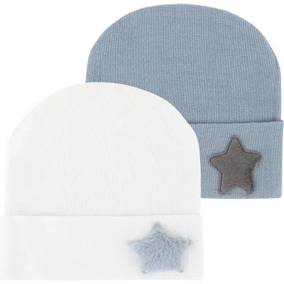Ely's & Co. Kids'  Newborn Hospital Hats 2 Packs In Blue & White