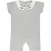 Ely's & Co. Kids'  Organic Cotton Embroidered Collar Collection In Gray