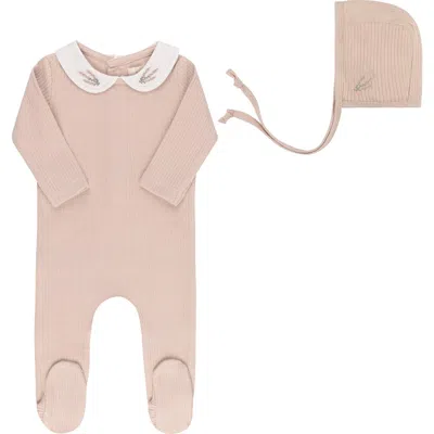 Ely's & Co. Kids'  Organic Cotton Embroidered Collar Collection In Neutral