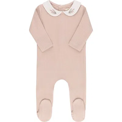 Ely's & Co. Kids'  Organic Cotton Embroidered Collar Collection In Pink