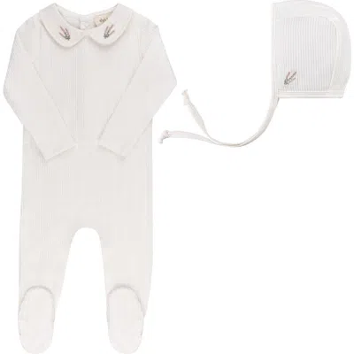 Ely's & Co. Kids'  Organic Cotton Embroidered Collar Collection In White