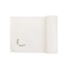 Ely's & Co. Organic Wide Rib Embroidered Scallop Collar Collection In Ivory/blue
