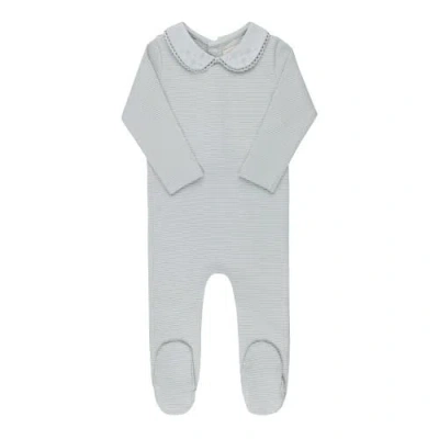Ely's & Co. Kids'  Ribbed Embroidered Collar Collection In Blue