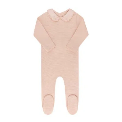 Ely's & Co. Kids'  Ribbed Embroidered Collar Collection In Pink